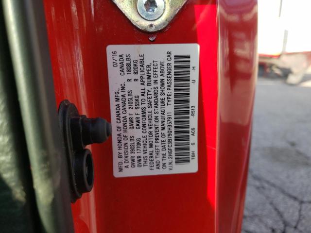 Photo 10 from auction – 2016 HONDA CIVIC EXL with VIN 2HGFC3B79GH357911