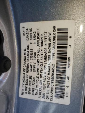 Photo 10 from auction – 2016 HONDA CIVIC EX with VIN 2HGFC1F39GH648582