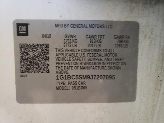 Photo 10 from auction – 2018 CHEVROLET CRUZE LS with VIN 1G1BC5SM9J7207095