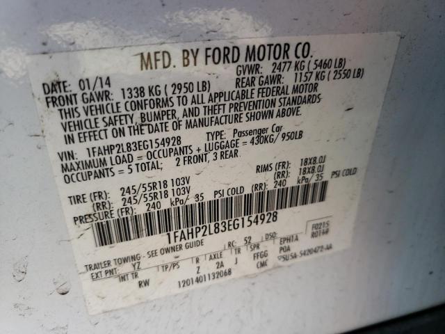 Foto 10 de la subasta – 2014 FORD TAURUS POL con VIN 1FAHP2L83EG154928