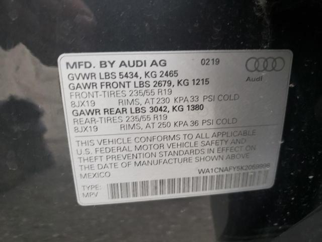 Photo 10 from auction – 2019 AUDI Q5 PRESTIG with VIN WA1CNAFY5K2059998