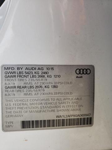 Photo 10 from auction – 2016 AUDI Q5 PREMIUM with VIN WA1L2AFP9GA069947