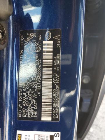 Photo 10 from auction – 2005 LEXUS IS 300 with VIN JTHBD192450096700