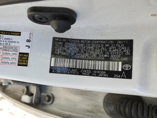Photo 10 from auction – 2011 TOYOTA PRIUS with VIN JTDKN3DU2B0310436