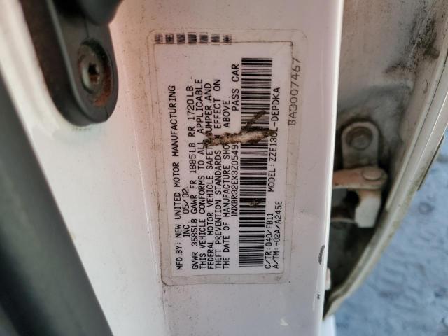 Photo 10 from auction – 2003 TOYOTA COROLLA with VIN 1NXBR32EX3Z054956
