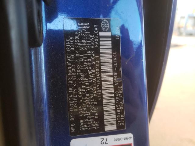 Photo 10 from auction – 2010 TOYOTA CAMRY BASE with VIN 4T4BF3EK1AR010311