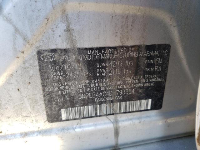 Photo 10 from auction – 2013 HYUNDAI SONATA GLS with VIN 5NPEB4AC4DH793554