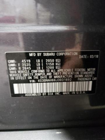 Photo 10 from auction – 2018 SUBARU LEGACY 2.5 with VIN 4S3BNAH66J3031892