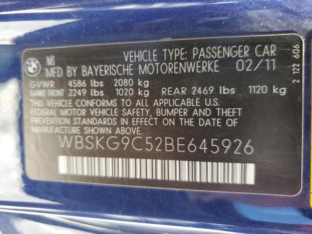 Photo 10 from auction – 2011 BMW M3 with VIN WBSKG9C52BE645926