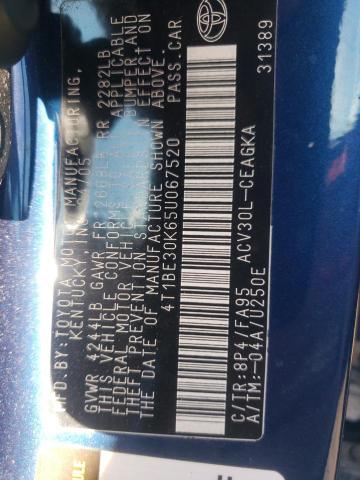 Photo 10 from auction – 2005 TOYOTA CAMRY LE with VIN 4T1BE30K65U067520