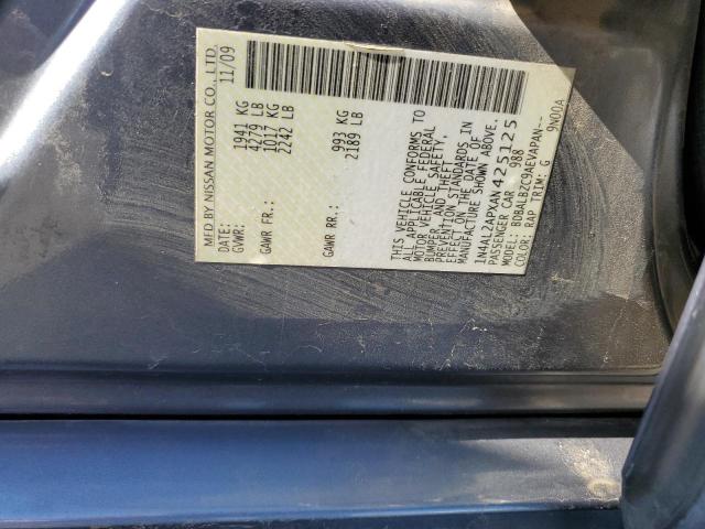Photo 10 from auction – 2010 NISSAN ALTIMA with VIN 1N4AL2APXAN425125