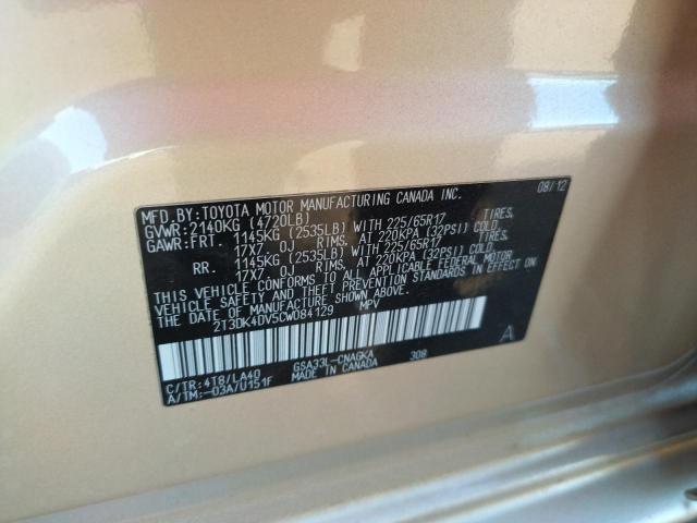 Photo 10 from auction – 2012 TOYOTA RAV4 LIMIT with VIN 2T3DK4DV5CW084129