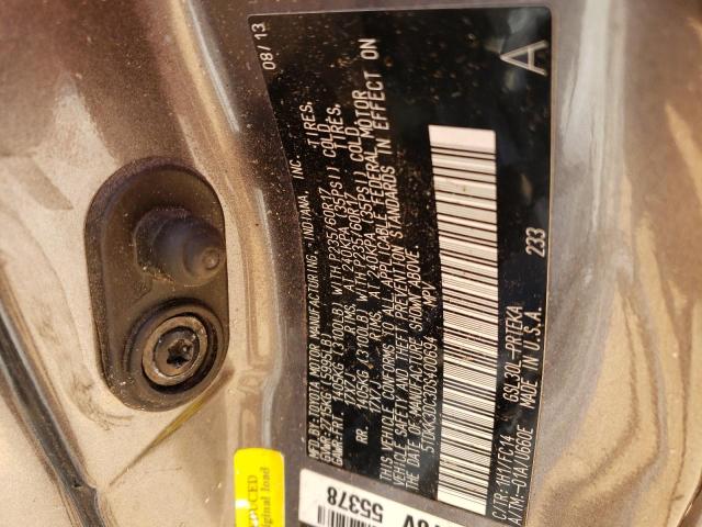 Photo 10 from auction – 2013 TOYOTA SIENNA LE with VIN 5TDKK3DC3DS400694