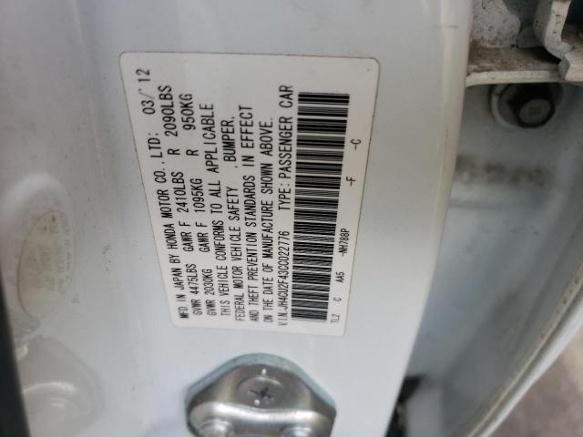 Photo 10 from auction – 2012 ACURA TSX with VIN JH4CU2F43CC022776