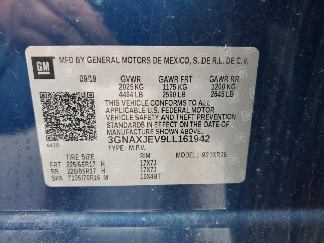 Photo 10 from auction – 2020 CHEVROLET EQUINOX LT with VIN 3GNAXJEV9LL161942