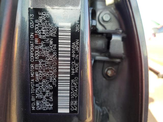 Photo 10 from auction – 2013 TOYOTA PRIUS with VIN JTDKDTB31D1538194