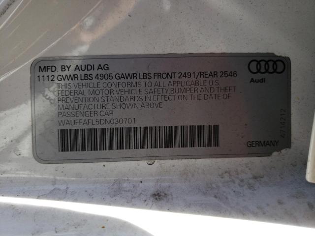 Photo 10 from auction – 2013 AUDI A4 PREMIUM with VIN WAUFFAFL5DN030701