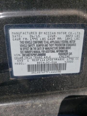 Photo 10 from auction – 2015 NISSAN SENTRA S with VIN 3N1AB7AP9FL666050