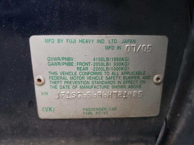 Photo 10 from auction – 2006 SUBARU FORESTER 2 with VIN JF1SG65696H721485