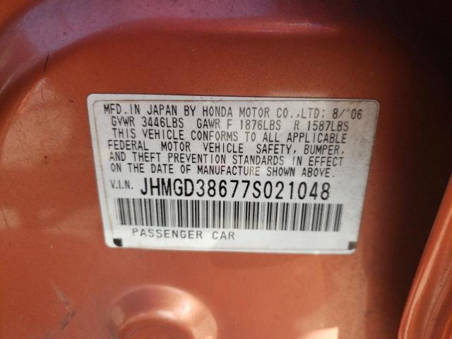 Photo 10 from auction – 2007 HONDA FIT S with VIN JHMGD38677S021048