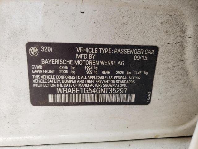Photo 10 from auction – 2016 BMW 320 I with VIN WBA8E1G54GNT35297