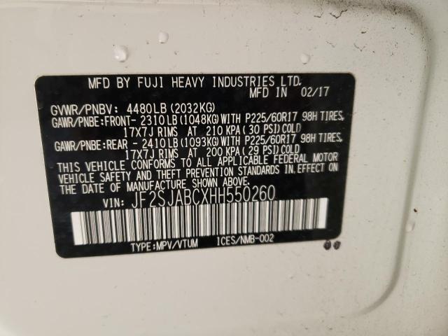 Photo 10 from auction – 2017 SUBARU FORESTER 2 with VIN JF2SJABCXHH550260