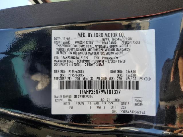 Photo 10 from auction – 2009 FORD FOCUS SE with VIN 1FAHP35N79W181327