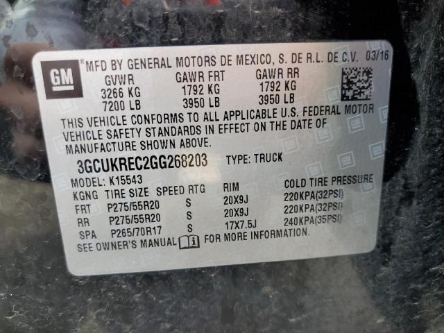 Photo 10 from auction – 2016 CHEVROLET SILVERADO with VIN 3GCUKREC2GG268203