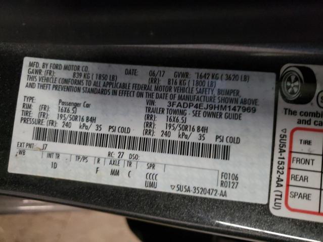Photo 10 from auction – 2017 FORD FIESTA SE with VIN 3FADP4EJ9HM147969