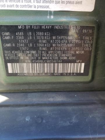 Photo 10 from auction – 2011 SUBARU OUTBACK 2. with VIN 4S4BRBJC9B3346144