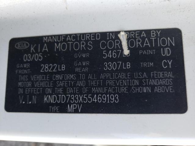 Photo 10 from auction – 2005 KIA SORENTO EX with VIN KNDJD733X55469193