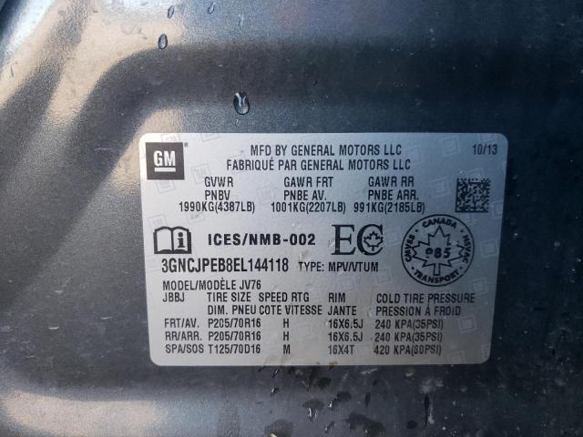 Photo 10 from auction – 2014 CHEVROLET TRAX 1LT with VIN 3GNCJPEB8EL144118