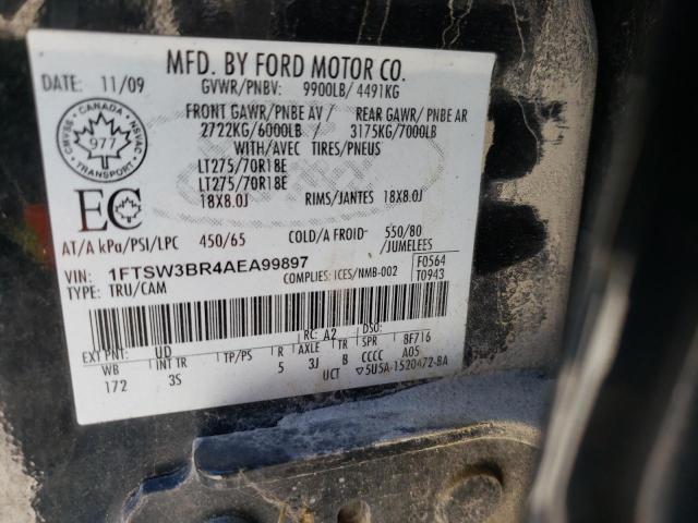Photo 10 from auction – 2010 FORD F350 SUPER with VIN 1FTSW3BR4AEA99897