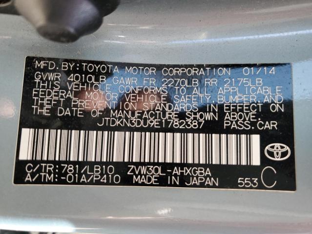 Photo 10 from auction – 2014 TOYOTA PRIUS with VIN JTDKN3DU9E1782387