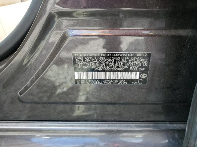 Photo 10 from auction – 2012 LEXUS ES 350 with VIN JTHBK1EG0C2509883