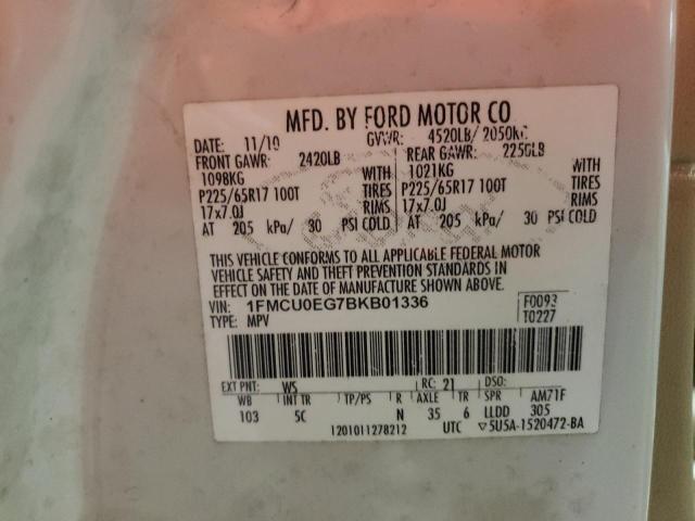 Photo 10 from auction – 2011 FORD ESCAPE LIM with VIN 1FMCU0EG7BKB01336