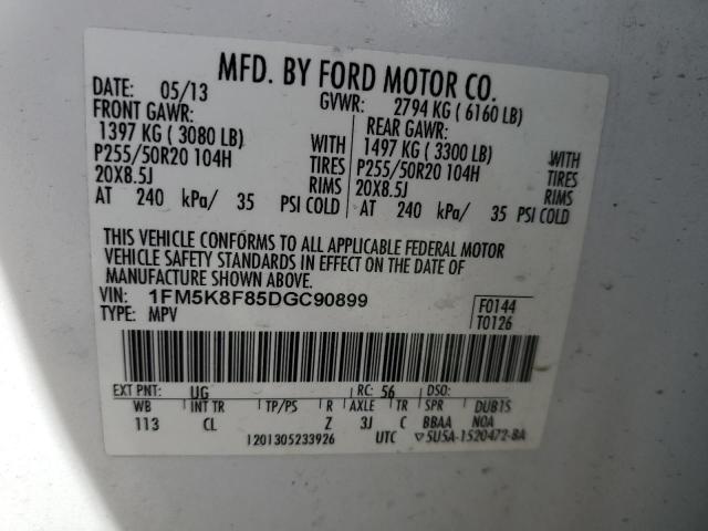 Photo 10 from auction – 2013 FORD EXPLORER L with VIN 1FM5K8F85DGC90899