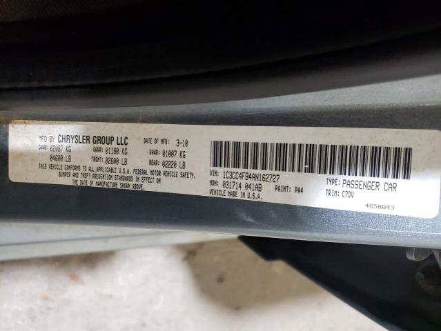 Photo 10 from auction – 2010 CHRYSLER SEBRING TO with VIN 1C3CC4FB4AN162727