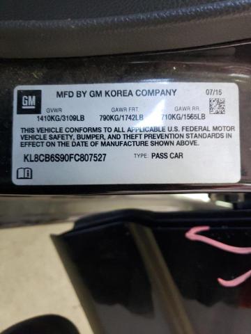Photo 10 from auction – 2015 CHEVROLET SPARK LS with VIN KL8CB6S90FC807527