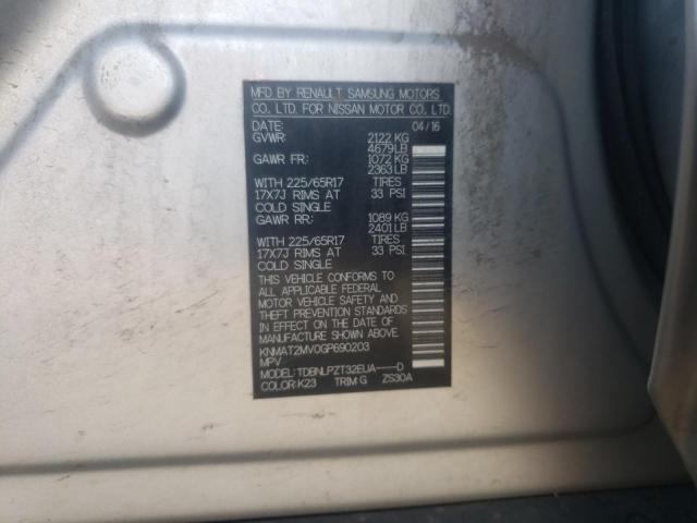 Photo 10 from auction – 2016 NISSAN ROGUE S with VIN KNMAT2MV0GP690203