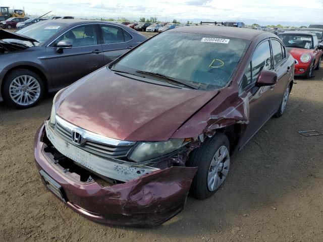 Photo 2 from auction – 2012 HONDA CIVIC LX with VIN 2HGFB2F50CH567975