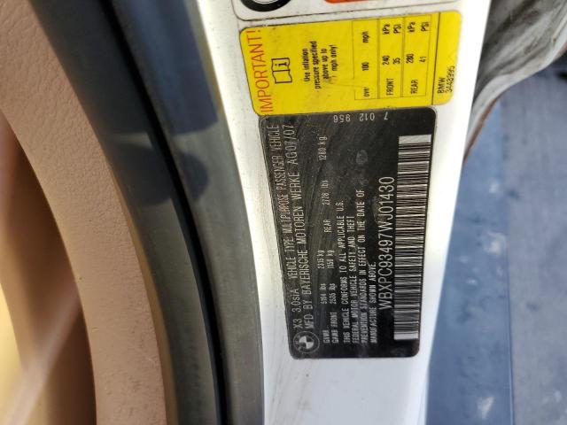 Photo 10 from auction – 2007 BMW X3 3.0SI with VIN WBXPC93497WJ01430