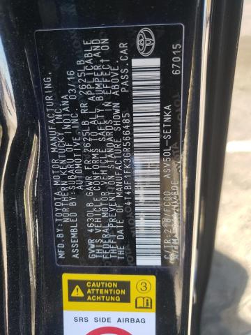 Photo 10 from auction – 2016 TOYOTA CAMRY LE with VIN 4T4BF1FK3GR566485