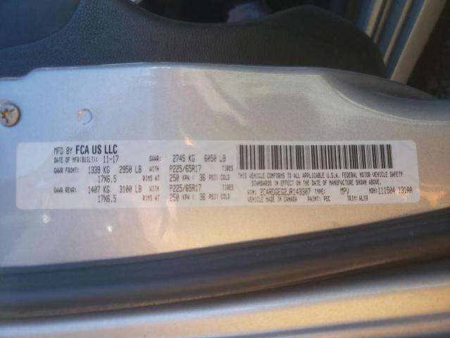 Photo 10 from auction – 2018 DODGE GRAND CARA with VIN 2C4RDGEG2JR143307