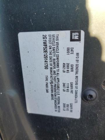 Photo 10 from auction – 2002 CHEVROLET IMPALA with VIN 2G1WF52E129141790