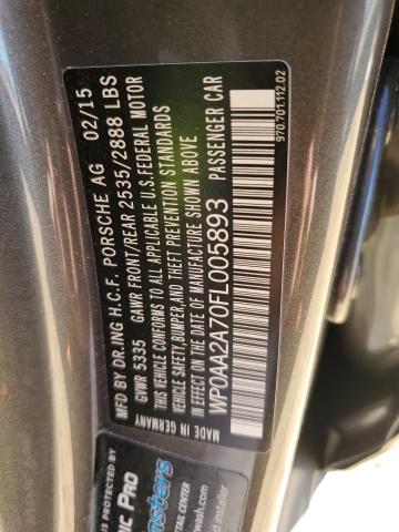 Photo 10 from auction – 2015 PORSCHE PANAMERA 2 with VIN WP0AA2A70FL005893