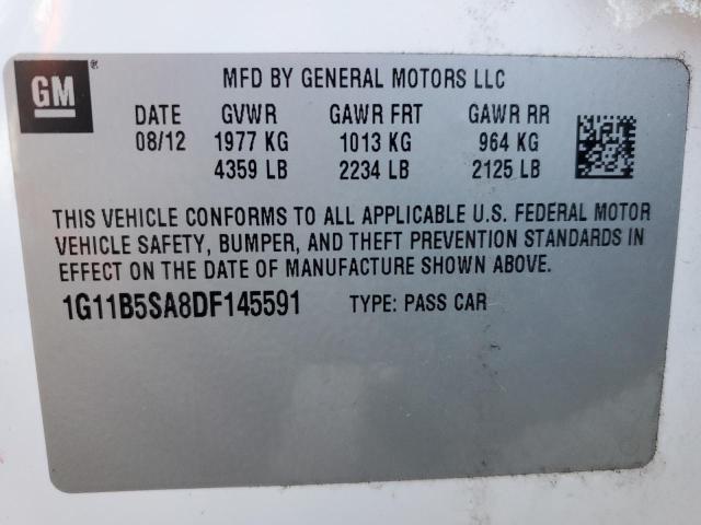 Photo 10 from auction – 2013 CHEVROLET MALIBU LS with VIN 1G11B5SA8DF145591