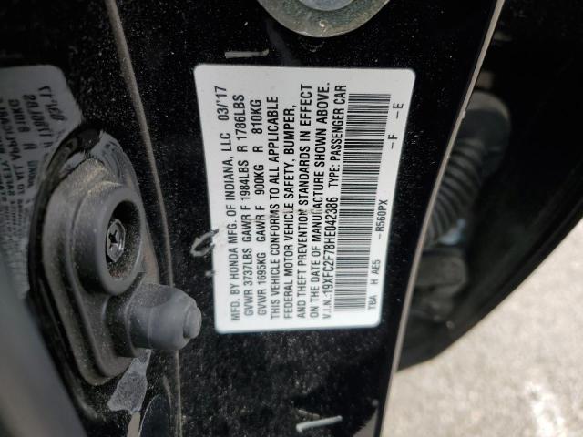 Photo 10 from auction – 2017 HONDA CIVIC EX with VIN 19XFC2F78HE042386