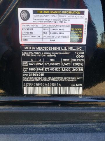 Photo 10 from auction – 2009 MERCEDES-BENZ GL with VIN 4JGBF25E99A498516