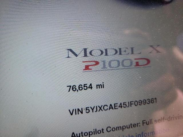 Photo 8 from auction – 2018 TESLA MODEL X with VIN 5YJXCAE45JF099361